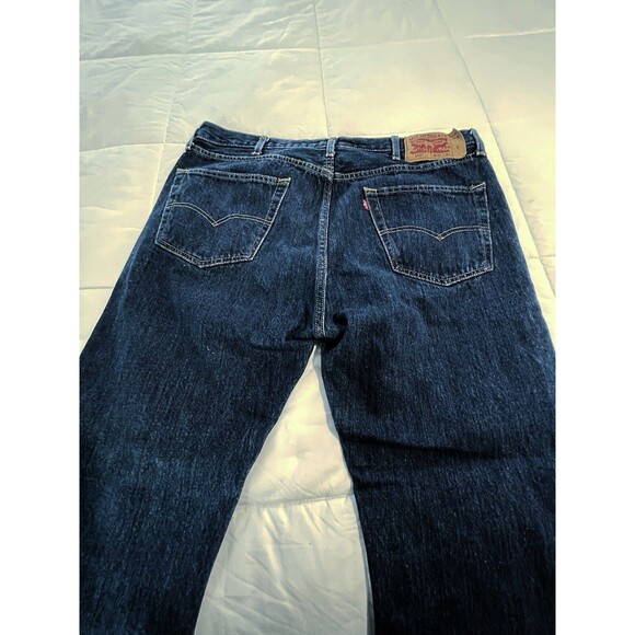Levis 501 Original Fit Jeans Straight Leg Button Fly 100% Cotton Size W38 L30 - Picture 3 of 4